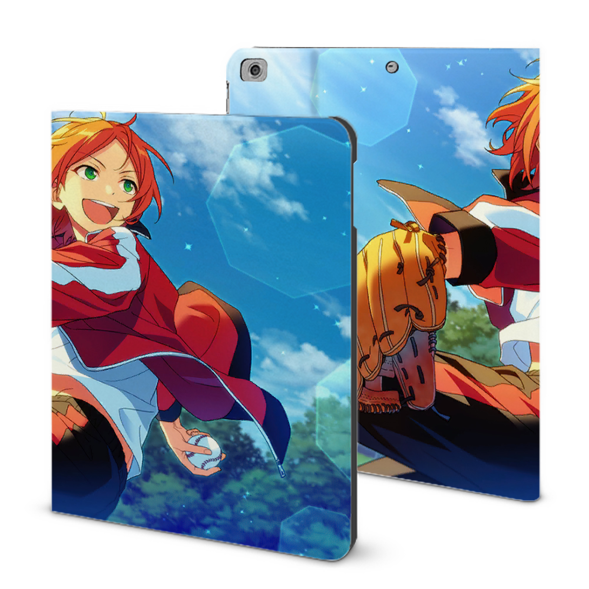 （画像用） あんさんぶるスターズ! Ensemble Stars IPad ケース ブック型 PUレザー TPU 耐衝撃 軽量 薄型 ペン収納なし 全面保護 IPad 各モデル対応